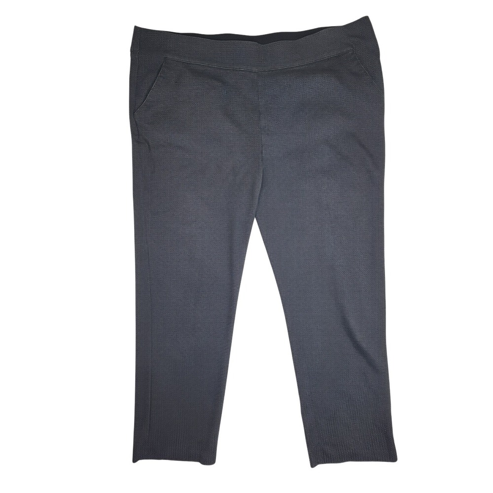 Simply Vera Vera Wang Ankle Pants XL Gray Herringbone Pull On Stretch Trousers